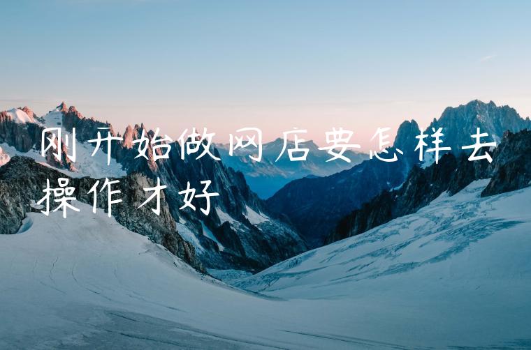 刚开始做网店要怎样去操作才好 刚开始做网店要怎样去操作才好
