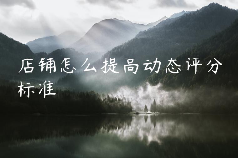 店铺怎么提高动态评分标准