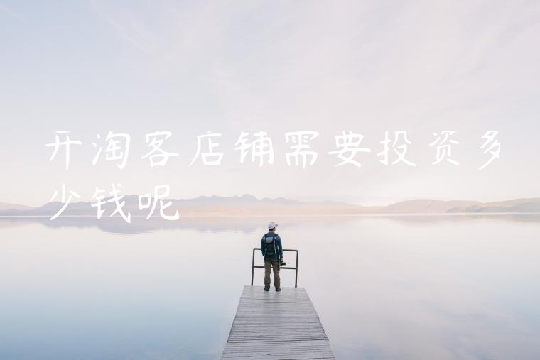 开淘客店铺需要投资多少钱呢