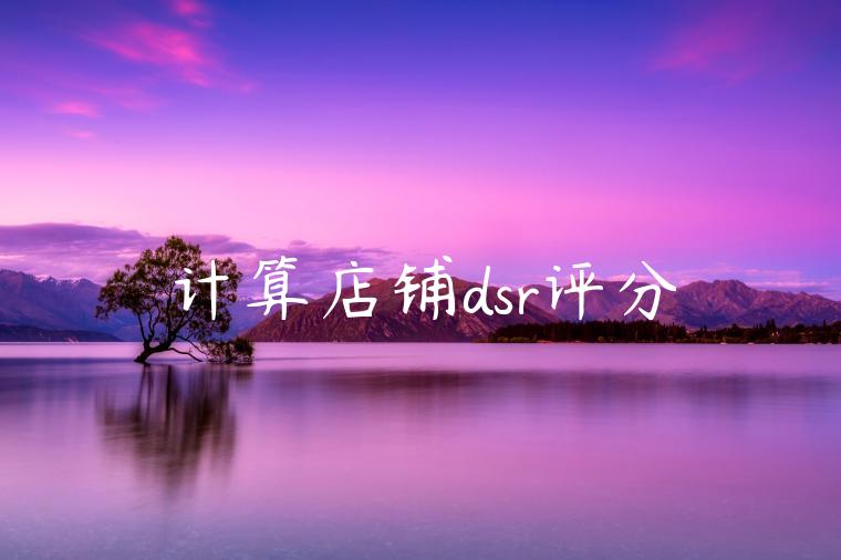 计算店铺dsr评分