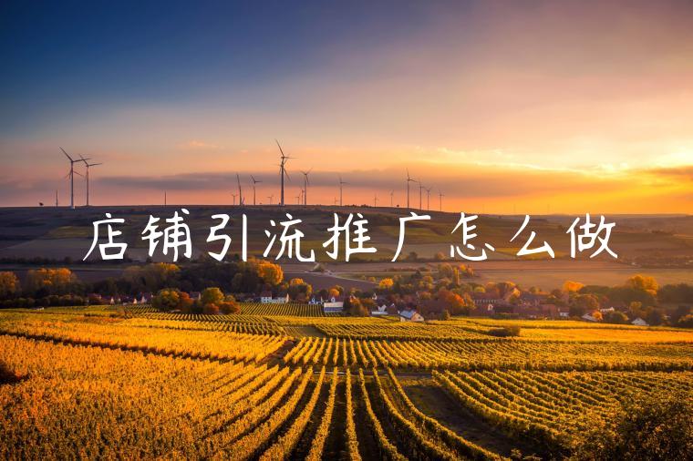店铺引流推广怎么做 店铺引流推广怎么做