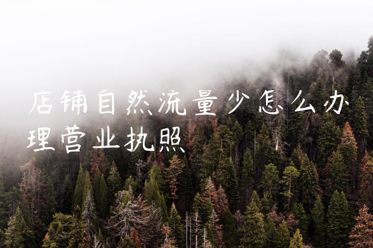 店铺自然流量少怎么办理营业执照