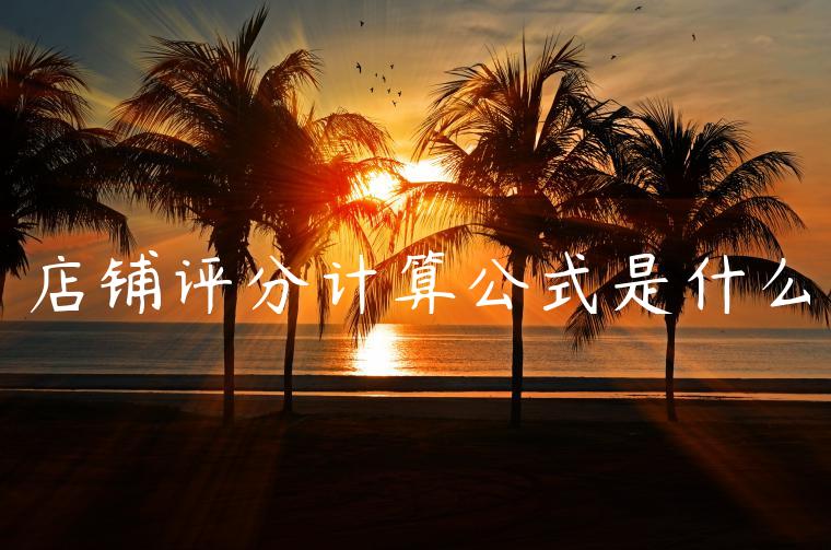 店铺评分计算公式是什么 店铺评分计算公式是什么