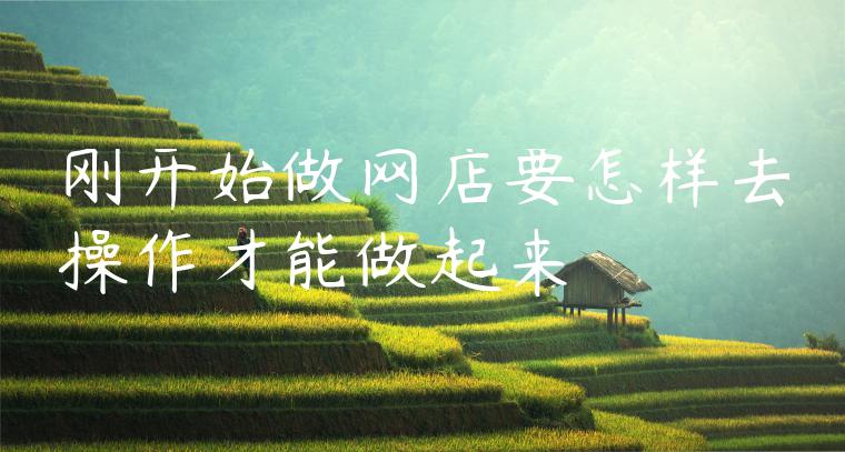 刚开始做网店要怎样去操作才能做起来