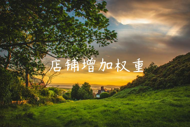 店铺增加权重 店铺增加权重