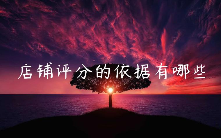 店铺评分的依据有哪些 店铺评分的依据有哪些