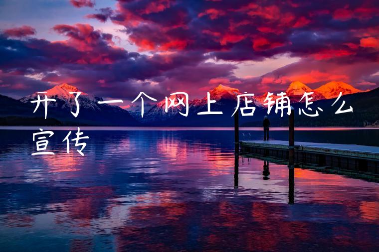 开了一个网上店铺怎么宣传