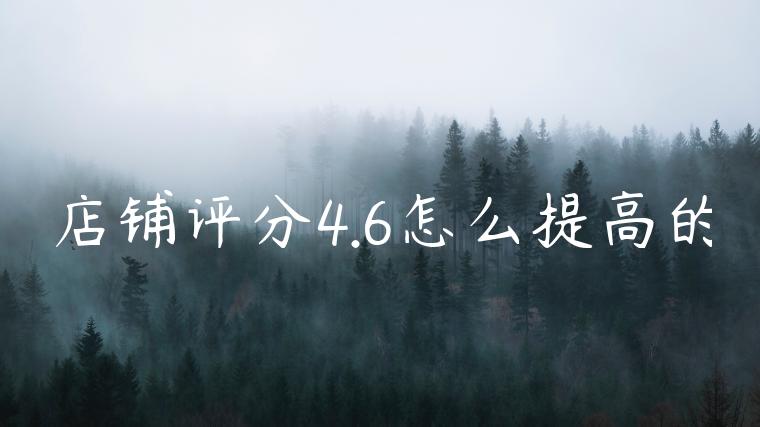 店铺评分4.6怎么提高的