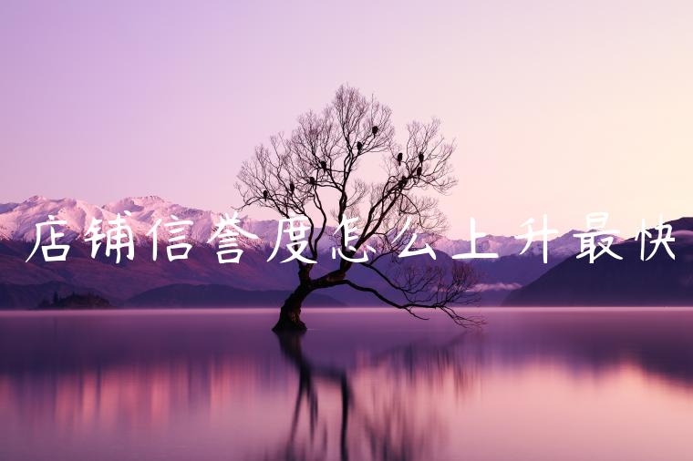 店铺信誉度怎么上升最快