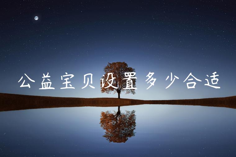 公益宝贝设置多少合适 公益宝贝设置多少合适
