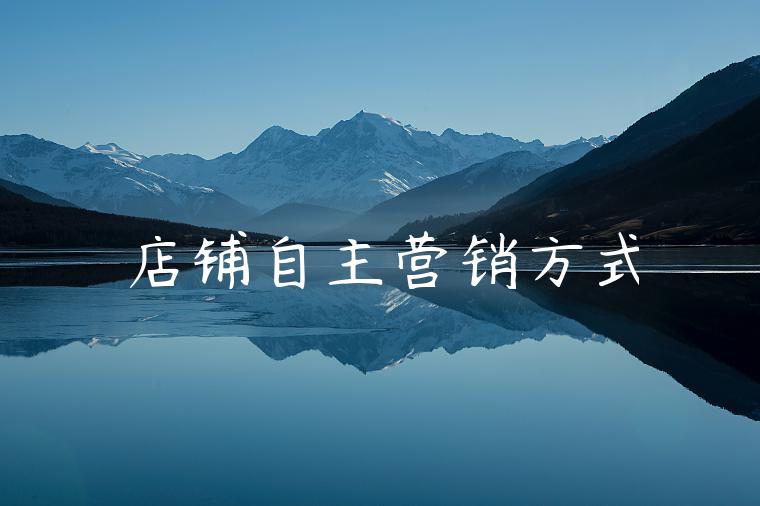 店铺自主营销方式
