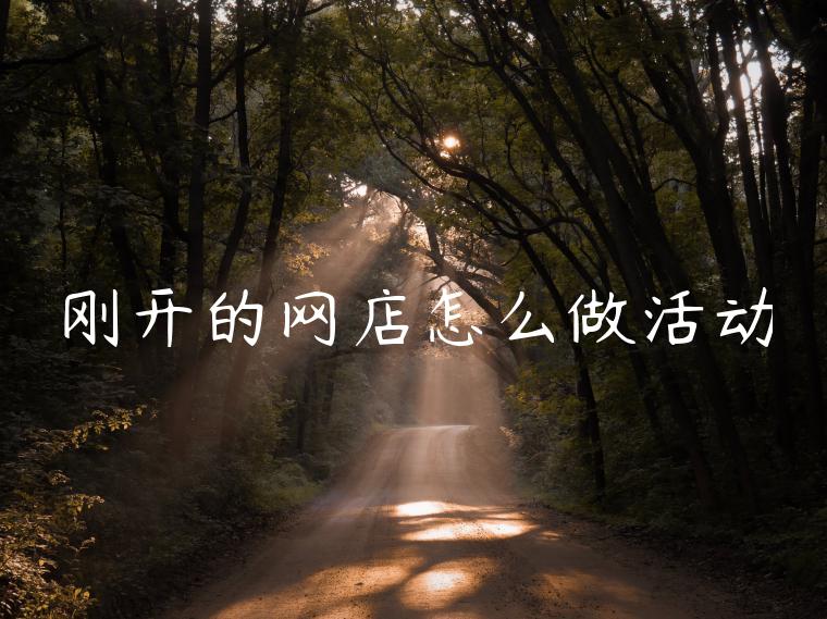 刚开的网店怎么做活动