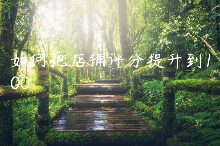 如何把店铺评分提升到100
