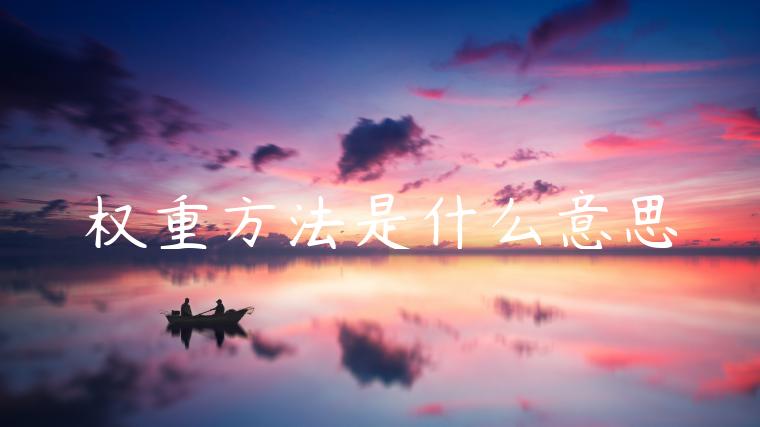 权重方法是什么意思 权重方法是什么意思
