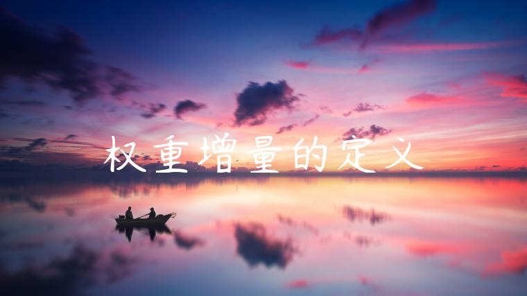 权重增量的定义 权重增量的定义